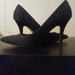 Black coach heels